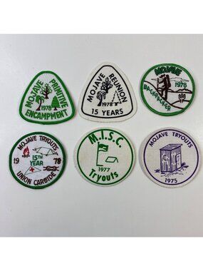 Girl Scouts Mojave Encampment Scout Patches Commemorative Collection 1970s